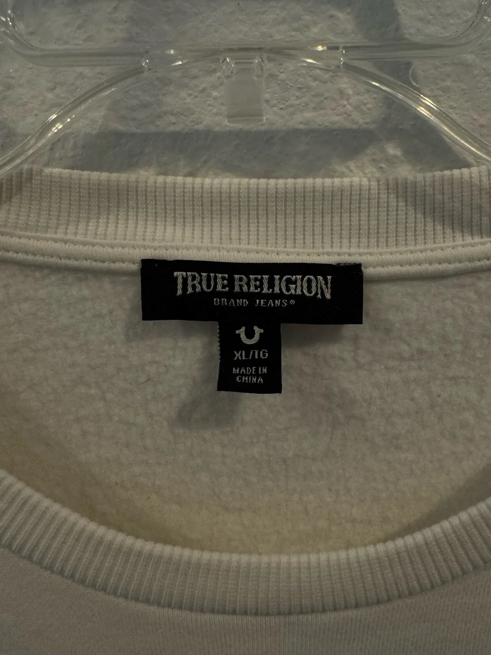 True Religion White Graphic Crewneck